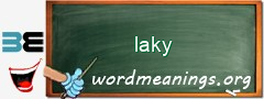 WordMeaning blackboard for laky